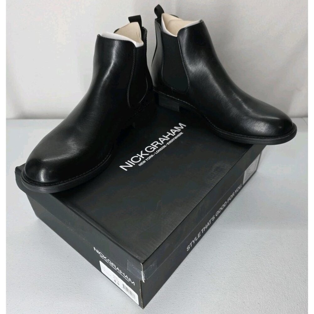 Nick Graham Black Nigel Ankle Boot Mens Size 8.5 New in the Box
